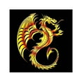 thumbnail image 1 of CafePress - Golden Dragon Symbol Sticker - Square Sticker 3" x 3", 1 of 1