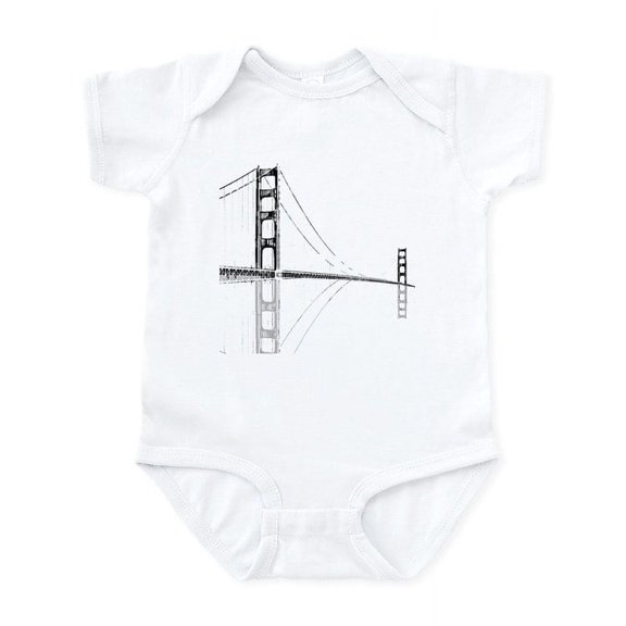 CafePress - Golden Gate Faded Infant Bodysuit - Baby Light Bodysuit, Size Newborn - 24 Months