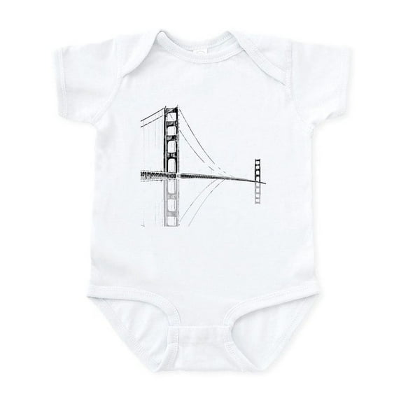 CafePress - Golden Gate Faded Infant Bodysuit - Baby Light Bodysuit, Size Newborn - 24 Months