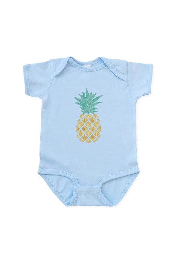 - Golden Pineapple Body Suit - Baby Light Bodysuit, Size Newborn - 24 Months