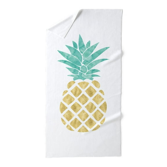 CafePress - Golden Pineapple - Large Beach Towel, Soft 30"x60" Towel with Unique Design