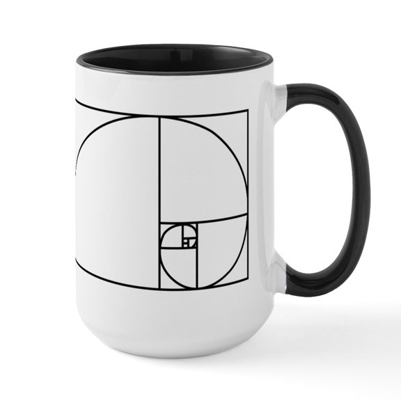 CafePress - Golden Ratio - 15 oz Ceramic Large White Novelty Mug
