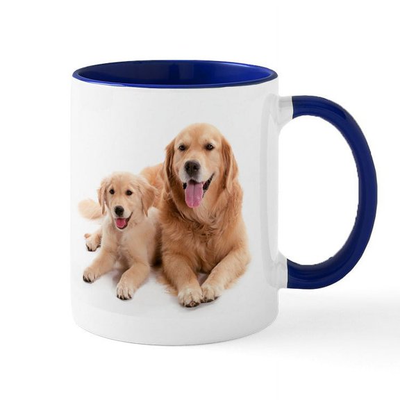 CafePress - Golden Retriever Buddies Mug - 11 oz Ceramic Mug - Novelty Coffee Tea Cup