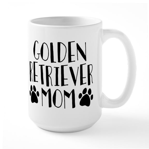 CafePress - Golden Retriever Mom - 15 oz Ceramic Large White Novelty Mug
