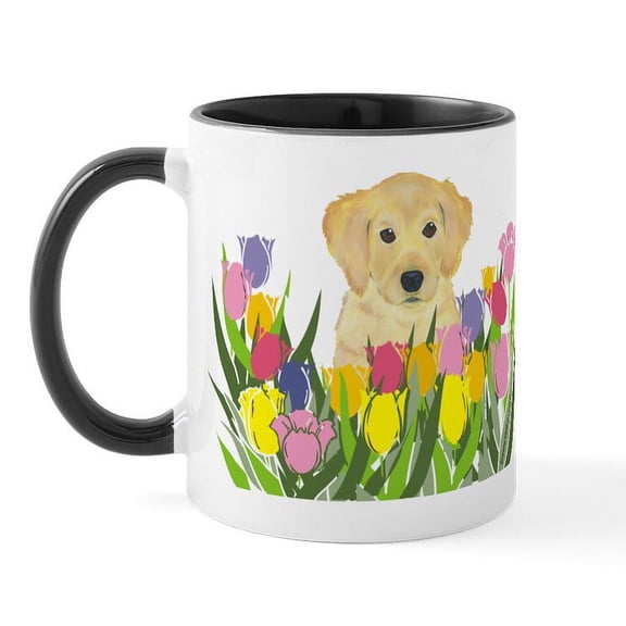 CafePress - Golden Retriever Mug - 11 oz Ceramic Mug - Novelty Coffee Tea Cup