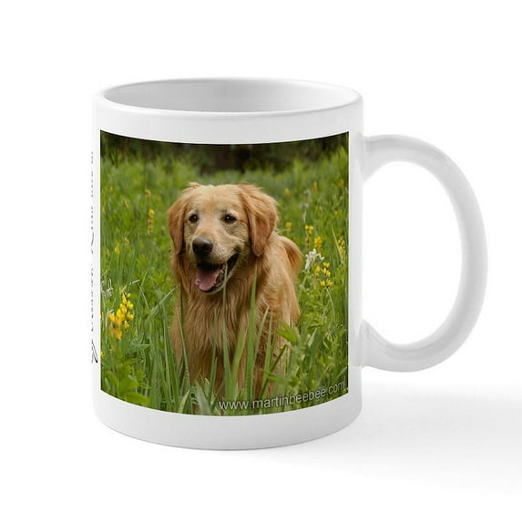 CafePress - Golden Retriever Mug - 11 oz Ceramic Mug - Novelty Coffee Tea Cup