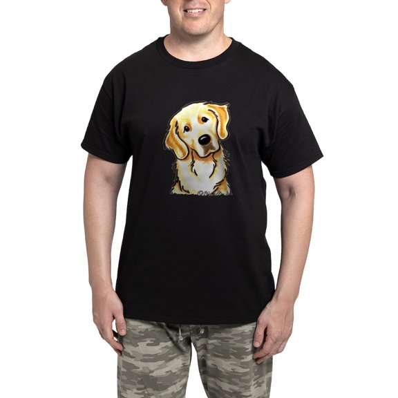 CafePress - Golden Retriever Portrait Men's Dark Pajamas - Men's Dark Loose Fit Cotton Pajama Set