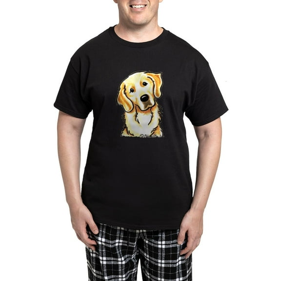CafePress - Golden Retriever Portrait Men's Dark Pajamas - Men's Dark Loose Fit Cotton Pajama Set