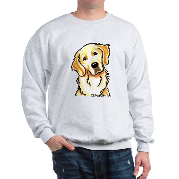 CafePress - Golden Retriever Portrait Sweatshirt - Crew Neck Sweatshirt