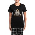 thumbnail image 1 of CafePress - Golden Triquetra Women's Dark Pajamas - Women's Short Sleeve Print T-Shirt and Pants Dark Cotton Pajama Set, 1 of 7