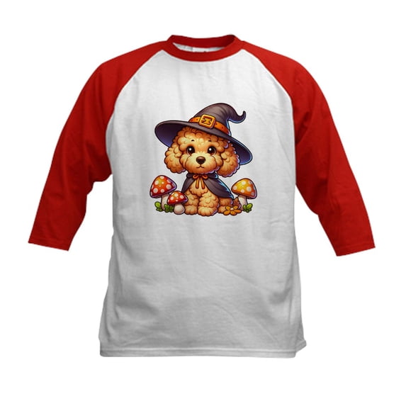 CafePress - Goldendoodle Halloween Kids Baseball T Shirt - Kids Cotton Baseball Jersey, 3/4 Sleeve Shirt