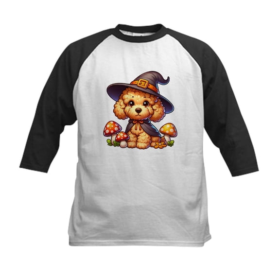 CafePress - Goldendoodle Halloween Kids Baseball T Shirt - Kids Cotton Baseball Jersey, 3/4 Sleeve Shirt