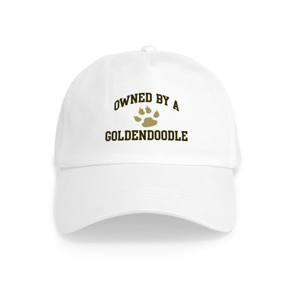 CafePress - Goldendoodle: Owned Cap - Adjustable 100% Brushed Unisex Casual Cotton Baseball Cap, Beige, 1