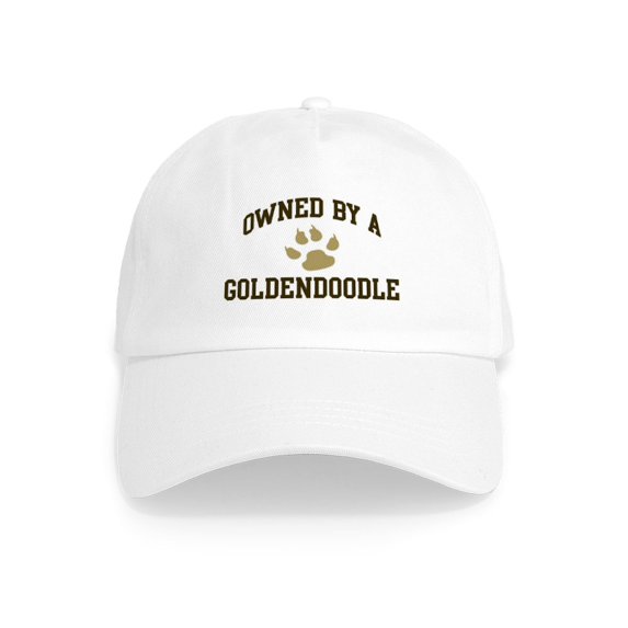 CafePress - Goldendoodle: Owned Cap - Adjustable 100% Brushed Unisex Casual Cotton Baseball Cap, Beige, 1