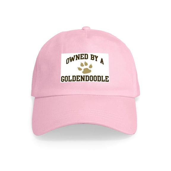CafePress - Goldendoodle: Owned Cap - Adjustable 100% Brushed Unisex Casual Cotton Baseball Cap, Beige, 1