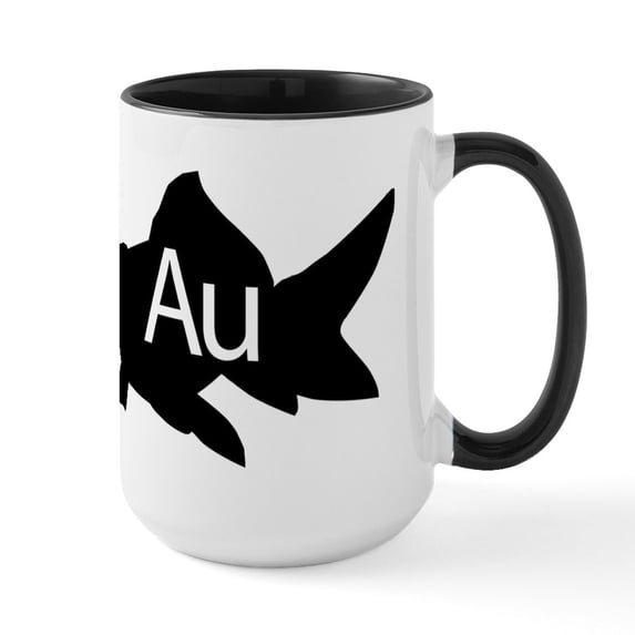 CafePress - Goldfish - 15 oz Ceramic Large White Novelty Mug