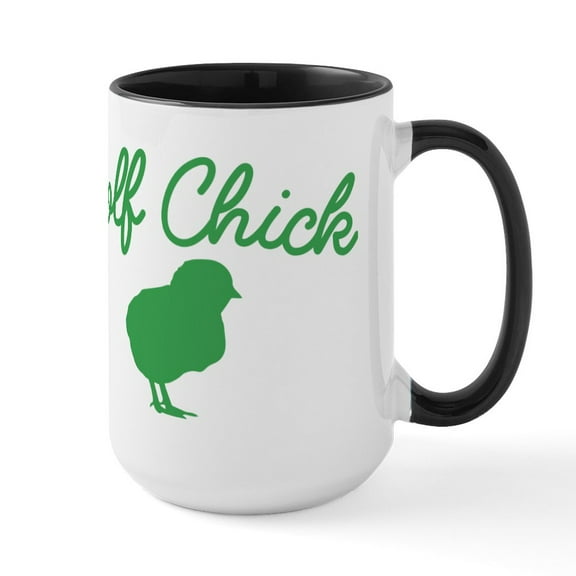 CafePress - Golf Chick - 15 oz Ceramic Large White Nolvety Mug