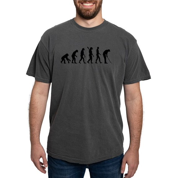 CafePress - Golf Evolution T Shirt - Mens Comfort Colors Shirt