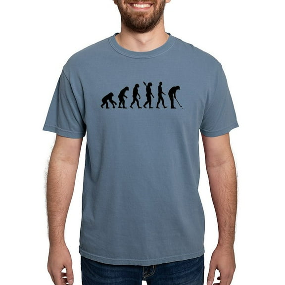 CafePress - Golf Evolution T Shirt - Mens Comfort Colors Shirt