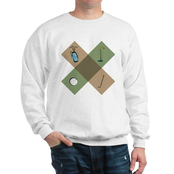 CafePress - Golf Icon Sweatshirt - Crew Neck Sweatshirt