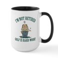 thumbnail image 1 of CafePress - Golf Is Hard Work Large Mug - 15 oz Ceramic Large White Novelty Mug, 1 of 4