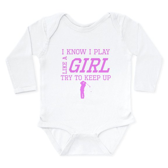 CafePress - Golf Like A Girl Body Suit - Long Sleeve Cotton Baby Bodysuit