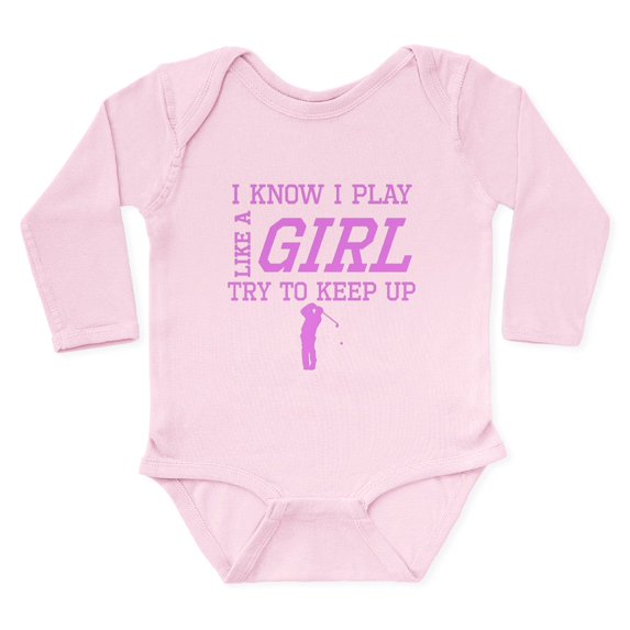 CafePress - Golf Like A Girl Body Suit - Long Sleeve Cotton Baby Bodysuit