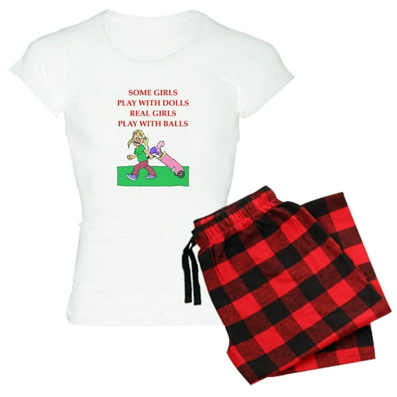 CafePress - Golf Pajamas - Women's Short Sleeve Print T-Shirt and Pants Light Cotton Pajama Set