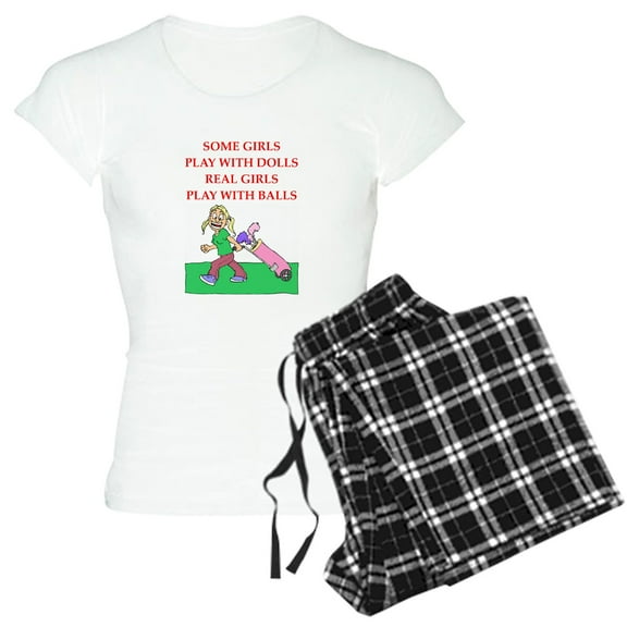 CafePress - Golf Pajamas - Women's Short Sleeve Print T-Shirt and Pants Light Cotton Pajama Set