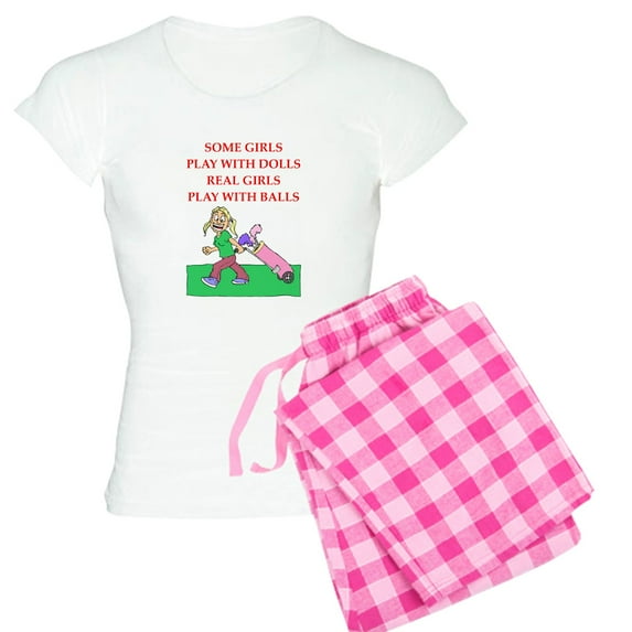 CafePress - Golf Pajamas - Women's Short Sleeve Print T-Shirt and Pants Light Cotton Pajama Set