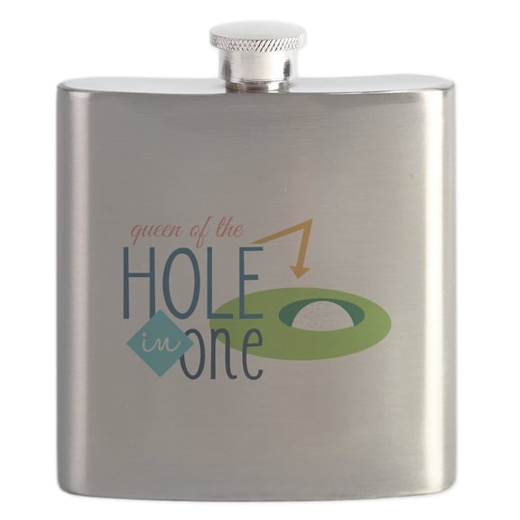 CafePress - Golf Queen Flask - Stainless Steel Flask, 6oz Drinking Flask