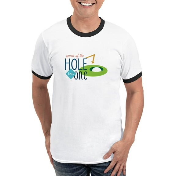CafePress - Golf Queen T Shirt - 100% Cotton Ringed T-Shirt