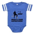 thumbnail image 1 of CafePress - Golf Superhero - Cute Infant Baby Football Bodysuit, 1 of 3