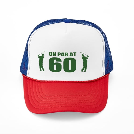 CafePress - Golfer's 60Th Birthday - Trucker Hat - Polyester Foam Front and Nylon Mesh Weave Back
