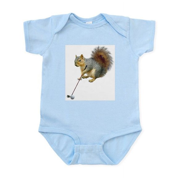 CafePress - Golfing Squirrel Infant Bodysuit - Baby Light Bodysuit, Size Newborn - 24 Months