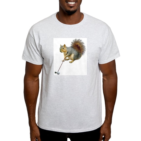 CafePress - Golfing Squirrel Light T Shirt - Light T-Shirt - CP