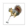 thumbnail image 1 of CafePress - Golfing Squirrel Square Sticker 3 X 3 - Square Sticker 3" x 3", 1 of 1
