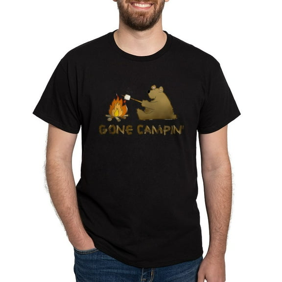 CafePress - Gone Campin' Dark T Shirt - Men's Classic Graphic Cotton T-Shirt