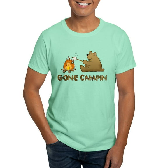 CafePress - Gone Campin' Dark T Shirt - Men's Classic Graphic Cotton T-Shirt