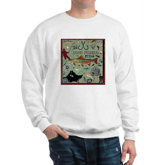 CafePress - Gone Fishing - Crew Neck Sweatshirt