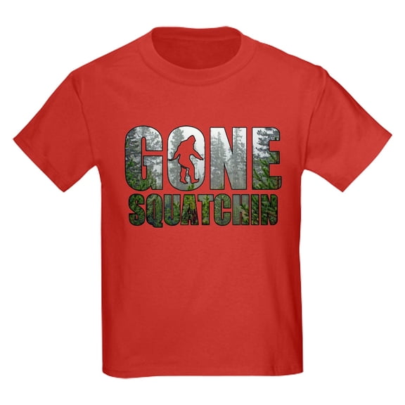 CafePress - Gone Squatchin Deep Woods Kids Dark T Shirt - Dark T-Shirt Kids XS-XL