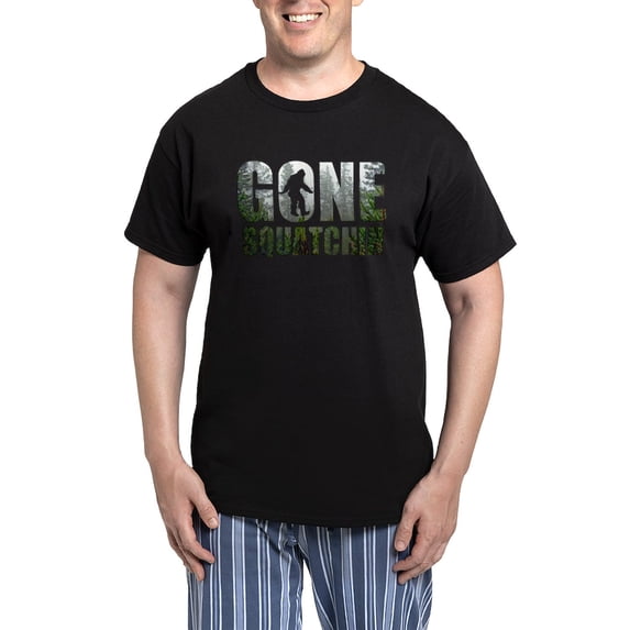 CafePress - Gone Squatchin Deep Woods Men's Dark Pajamas - Men's Dark Loose Fit Cotton Pajama Set