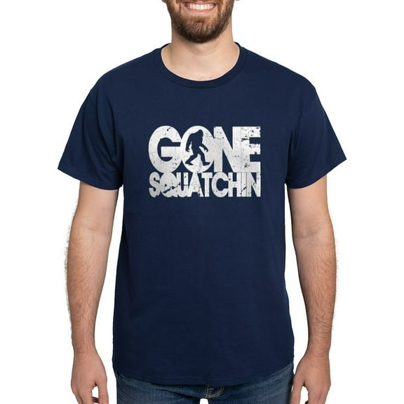 CafePress - Gone Squatchin Distressed Dark T Shirt - Men's Classic Graphic Cotton T-Shirt