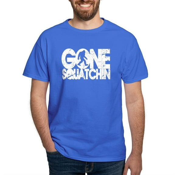 CafePress - Gone Squatchin Distressed Dark T Shirt - Men's Classic Graphic Cotton T-Shirt