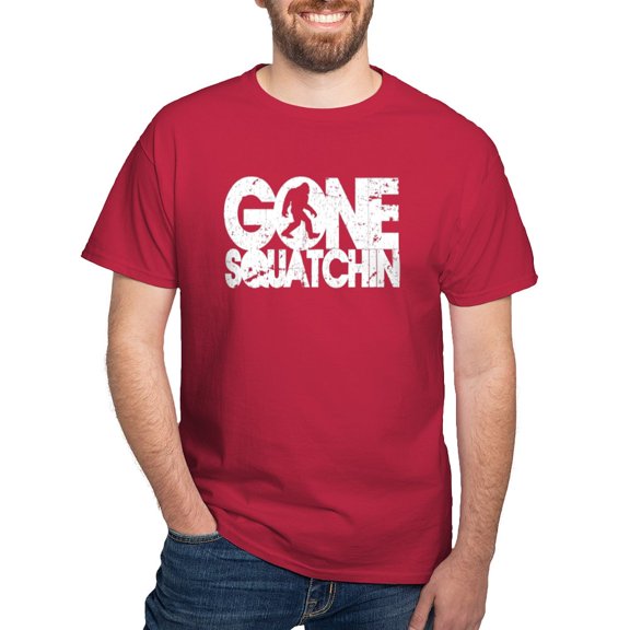 CafePress - Gone Squatchin Distressed Dark T Shirt - Men's Classic Graphic Cotton T-Shirt
