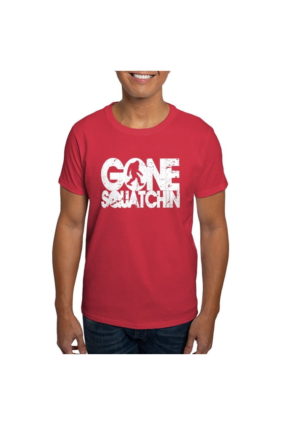 - Gone Squatchin Distressed Dark T Shirt - Men's Classic Graphic Cotton T-Shirt