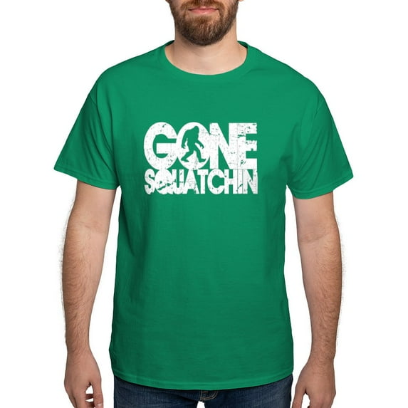 CafePress - Gone Squatchin Distressed Dark T Shirt - Men's Classic Graphic Cotton T-Shirt
