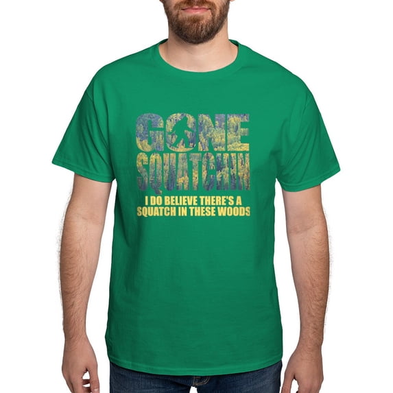 CafePress - Gone Squatchin *Special Deep Forest Edition* Dark - Men's Classic Graphic Cotton T-Shirt