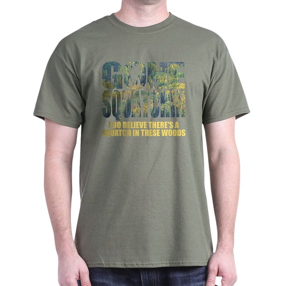 CafePress - Gone Squatchin *Special Deep Forest Edition* Dark - Men's Classic Graphic Cotton T-Shirt