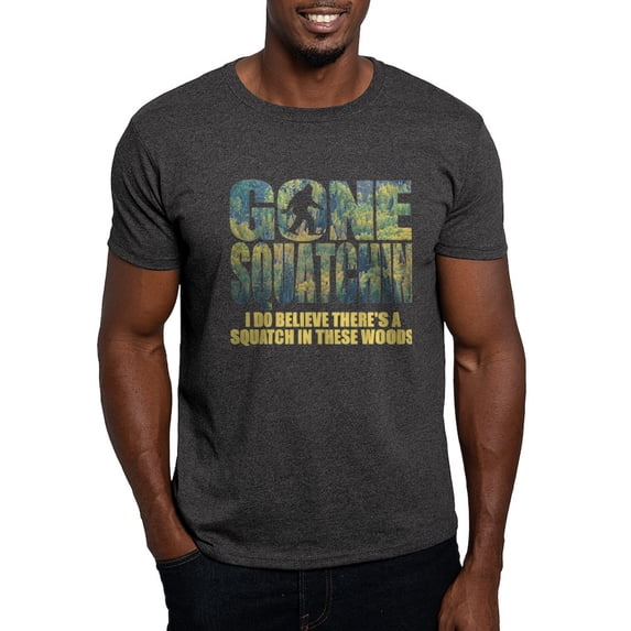 CafePress - Gone Squatchin *Special Deep Forest Edition* Dark - Men's Classic Graphic Cotton T-Shirt